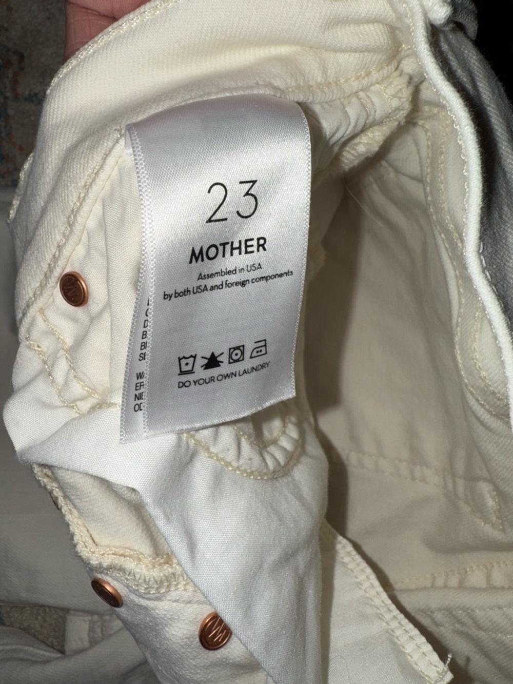 MOTHER JEANS THE TRIPPER ANKLE FRAY PLAY DATE 23 - Picture 6 of 6